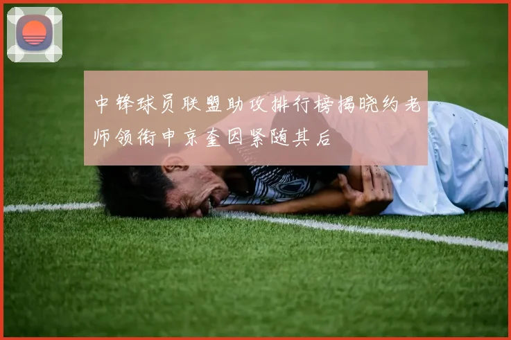 中锋球员联盟助攻排行榜揭晓约老师领衔申京奎因紧随其后